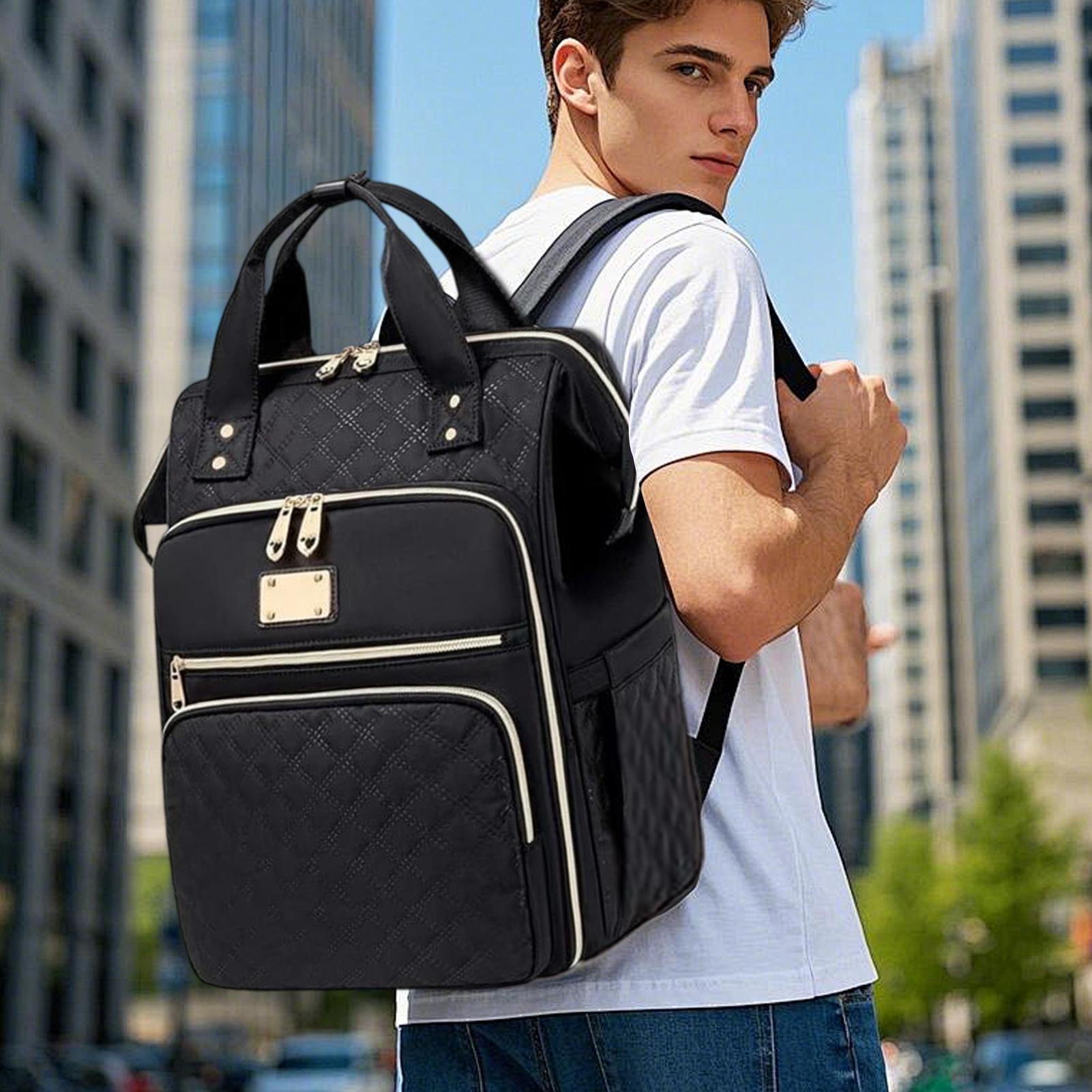 Laptop Backpack 15.6 - กระเป๋าเป้สะพายหลัง 2-in-1 สำหรับทำงานและเรียน พร้อมช่องเก็บอาหารแบบฉนวนและช่องใส่แล็ปท็อปขนาด 15.6 นิ้ว