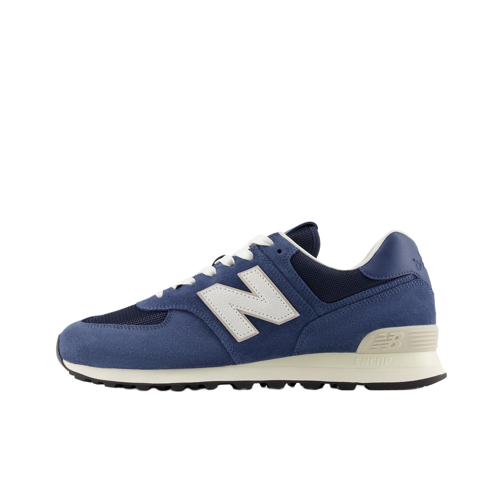 New Balance Shoes 574 - นิวบาลานซ์ NB 574 รองเท้าลำลองแบบสวมใส่สบายสำหรับทุกเพศสีน้ำเงินสีขาวสีดำ U574GCR