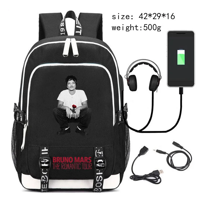 บรูโน มาร์ส เดอะ โรแมนติก ทัวร - School Backpack Teen บทวิจารณ์และราคา