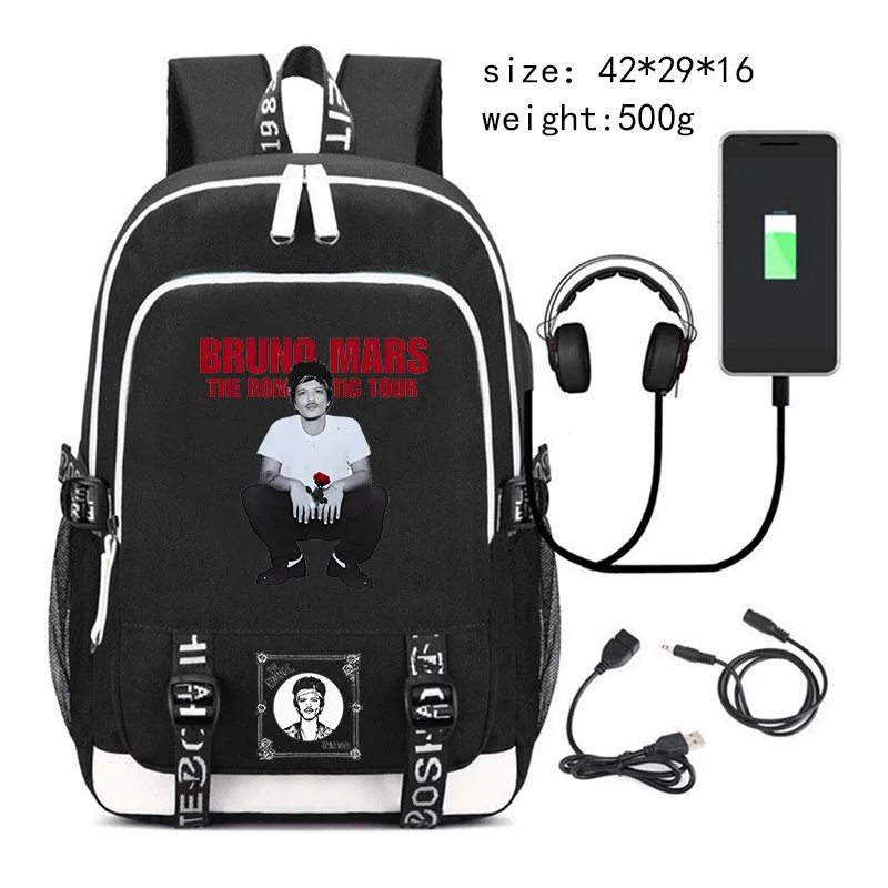 บรูโน มาร์ส เดอะ โรแมนติก ทัวร - School Backpack Teen บทวิจารณ์และราคา