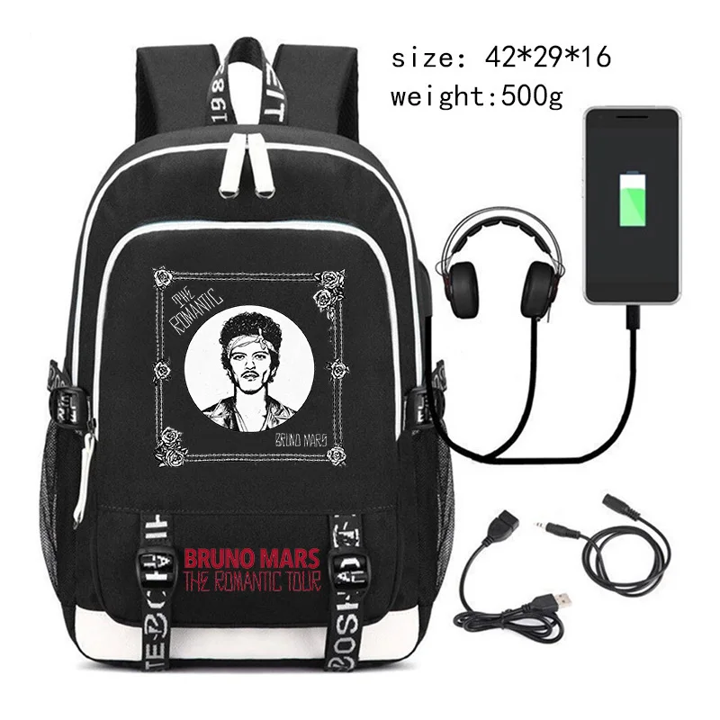 บรูโน มาร์ส เดอะ โรแมนติก ทัวร - School Backpack Teen บทวิจารณ์และราคา