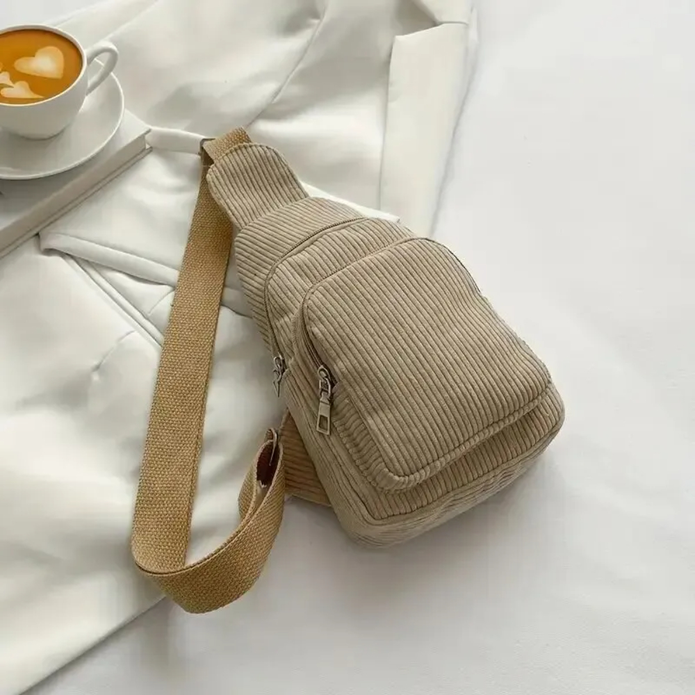 Vintage Corduroyกระเป๋าCrossbo - Sling Backpack Shoulder บทวิจารณ์และราคา