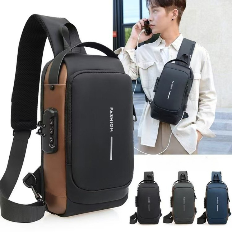 กระเป๋าคาดอกผู้ชายสีดำคลาสสิกอ - Sling Backpack Shoulder บทวิจารณ์และราคา